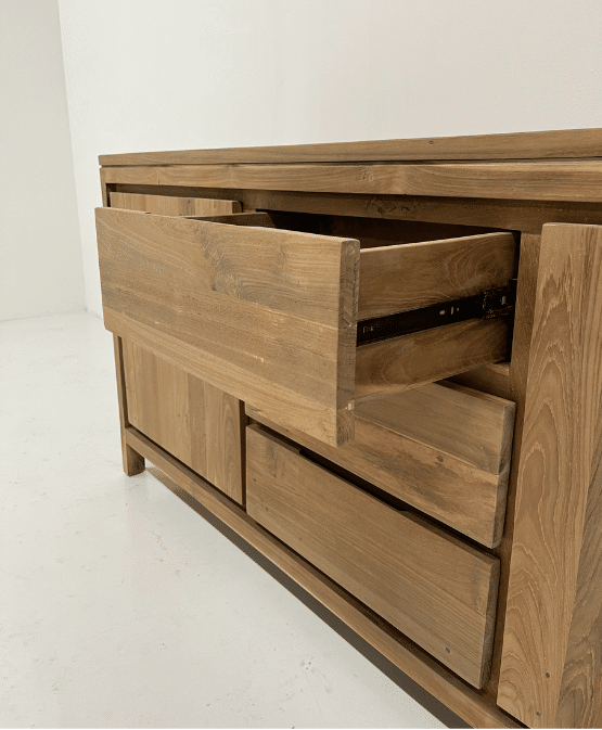 houten stak badkamer meubel