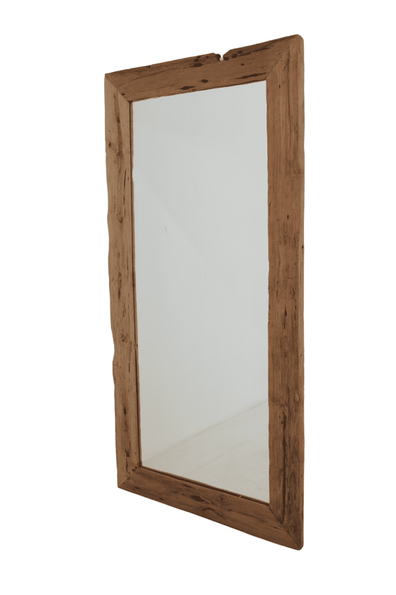 ruwe spiegel teak hout 160 cm