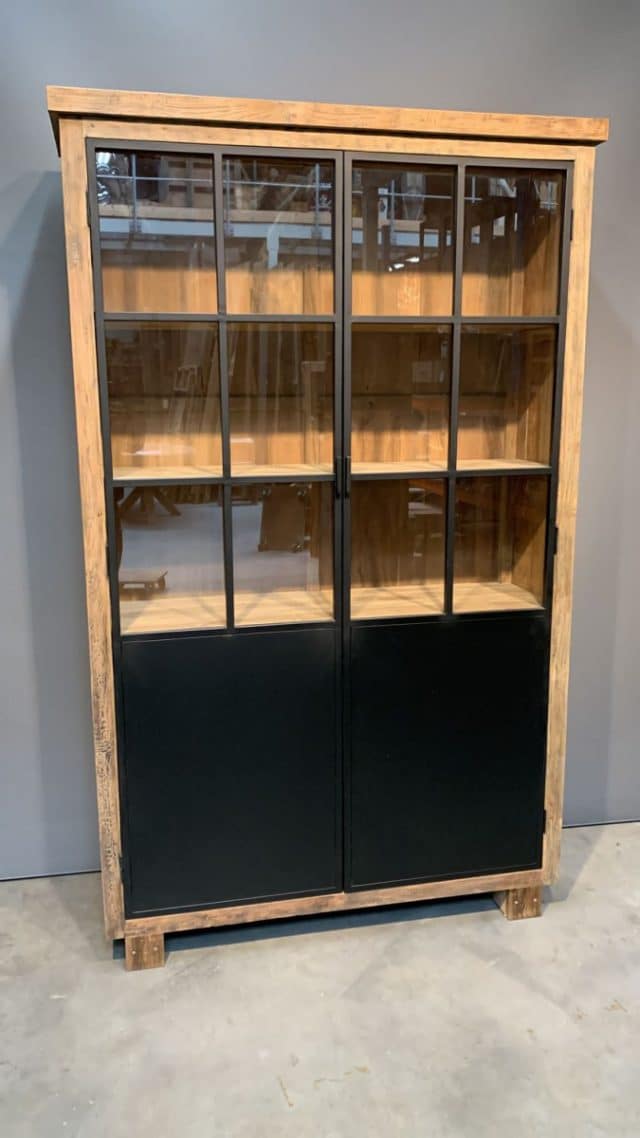 130x50x210 Buffetkast Teak Met Metaal 2