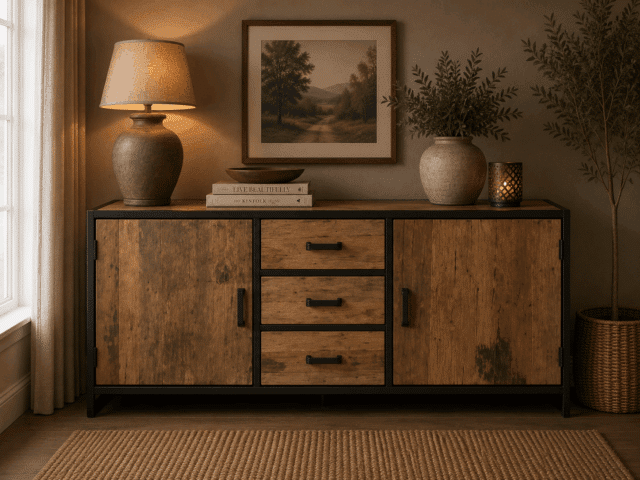Railway Houten Dressoir 150x40x80h