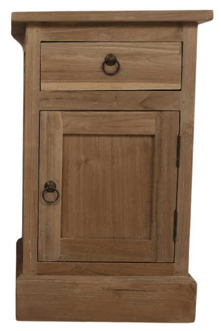teak houten nachtkastje