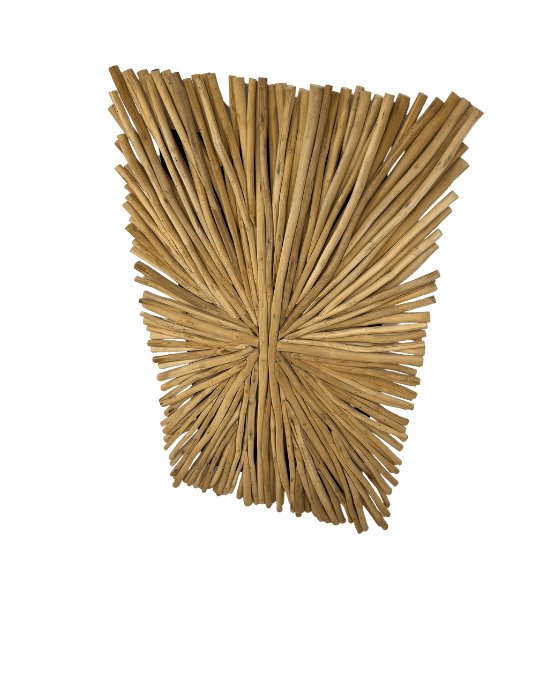 New Teak Rechthoekige Wanddecoratie 120x70 2