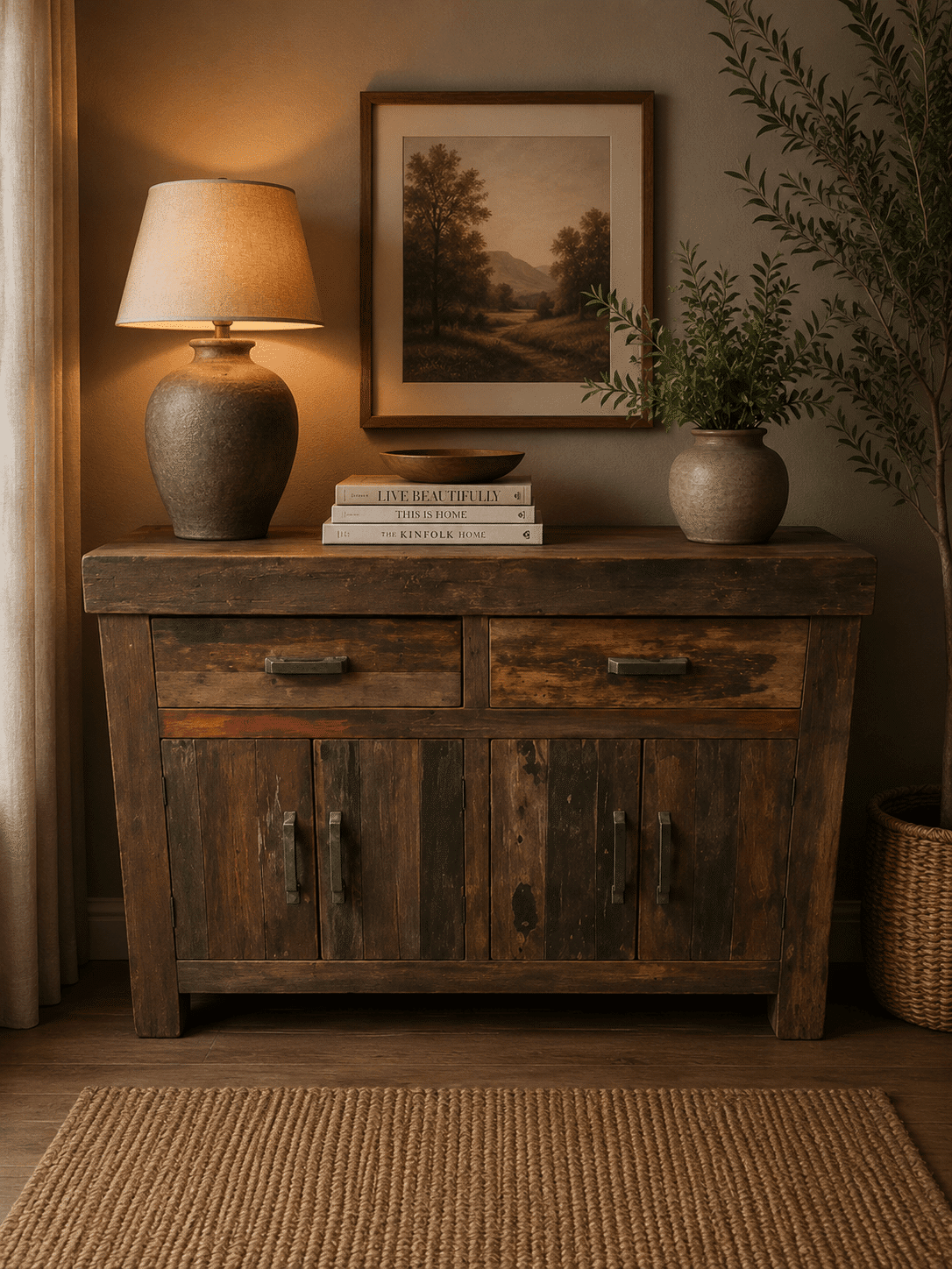 donker bruin dressoir Lucia 100 cm