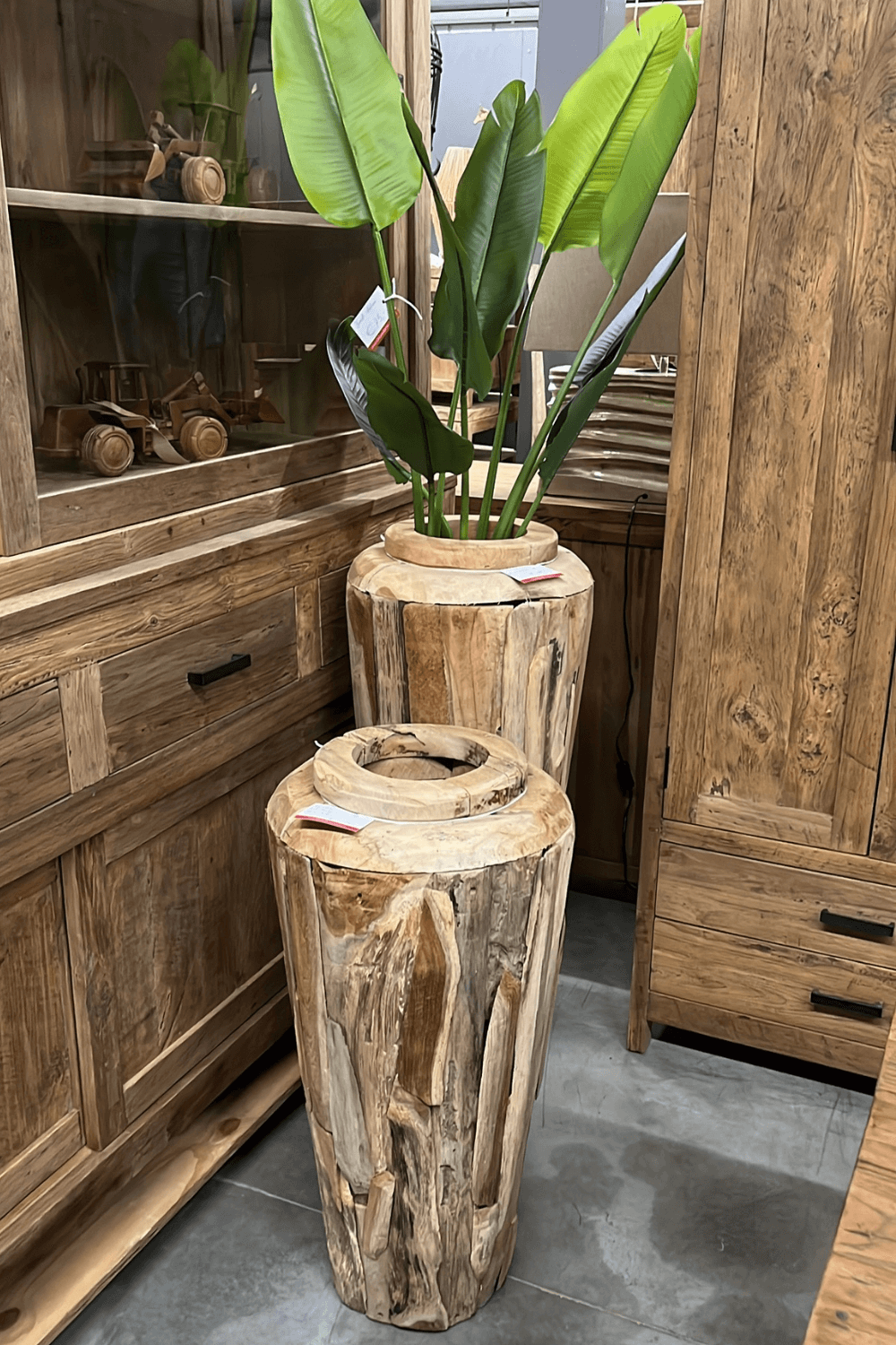 wortel teak vaas
