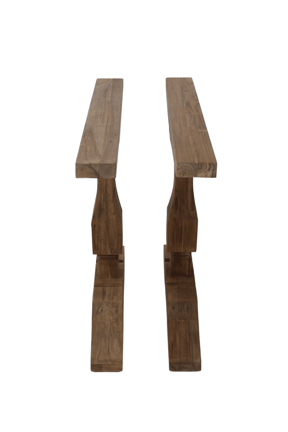 Teak houten kasteel poten set