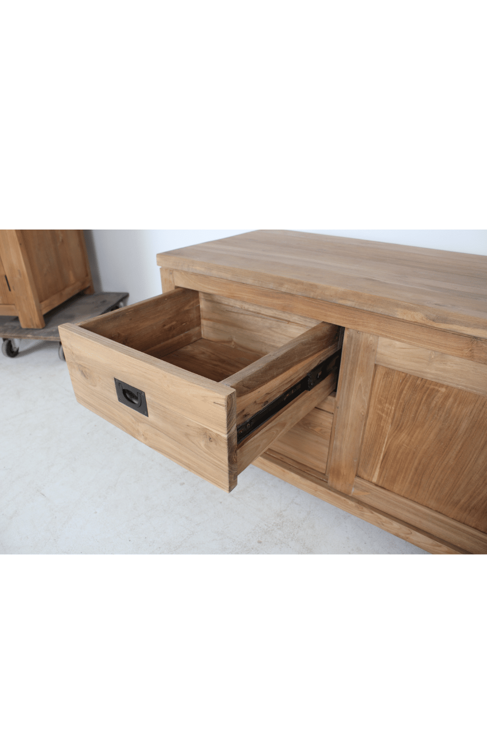 klein tv meubel teak hout 100x45x55 cm