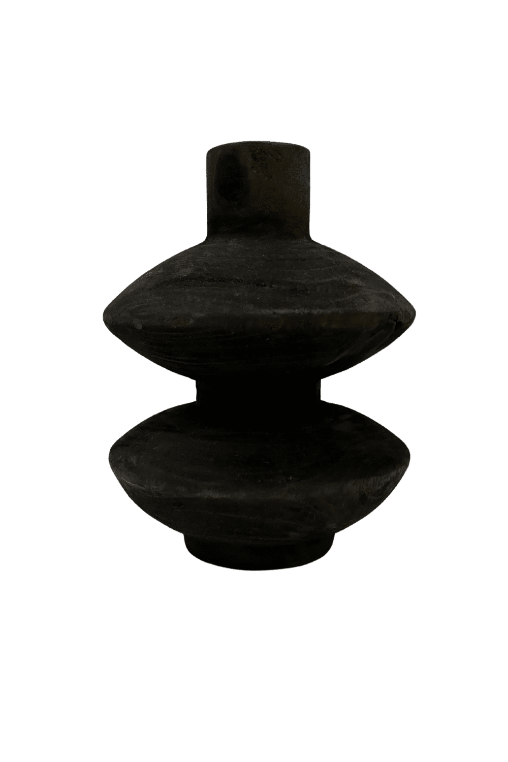 zwart houten vaasjes