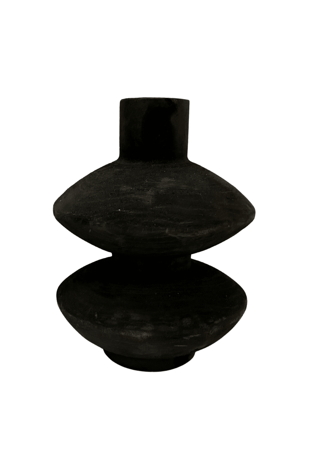 zwart houten vaasjes