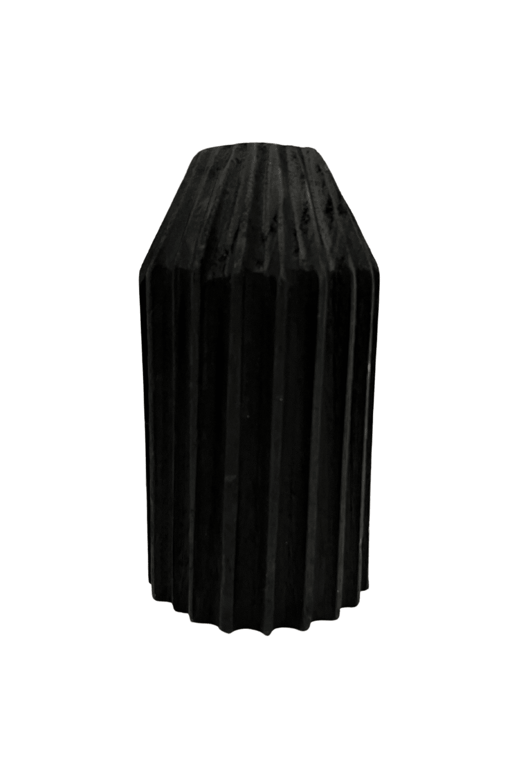 Zwart houten vaasjes
