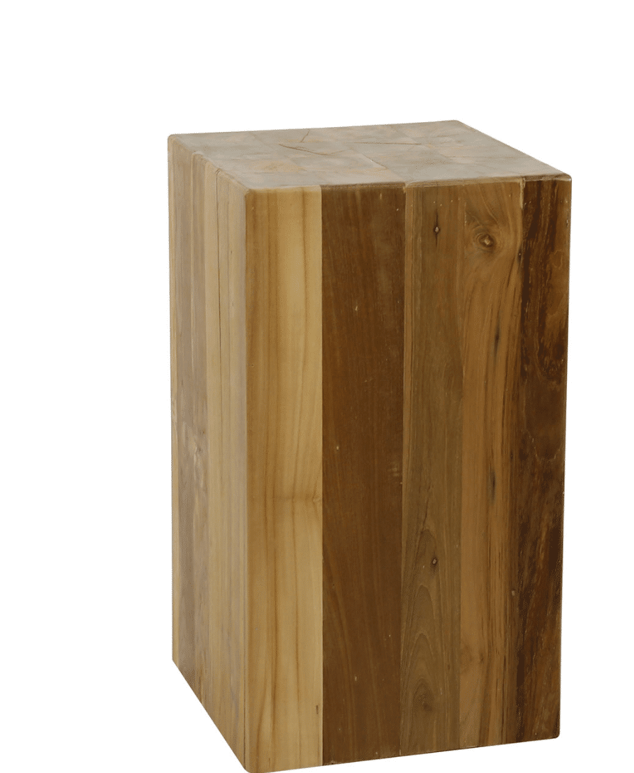 zuil van hout pilaar plantentafel 35x35x65 cm