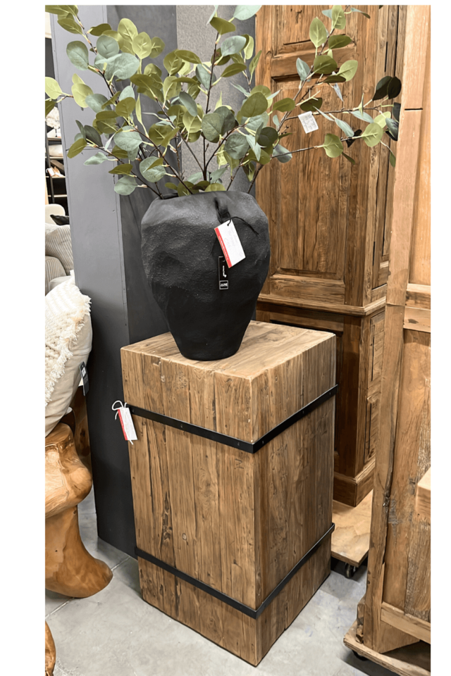 stoere teak houten pilaar 40x40x80 cm