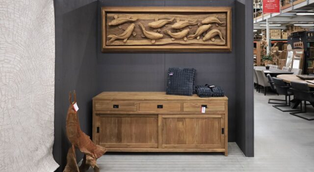 Teak dressoir 2 meter