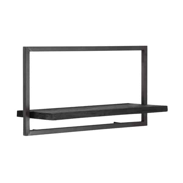 Wandplank L voor aan de muur zwart - Selfmate collectie 65x25x35cm