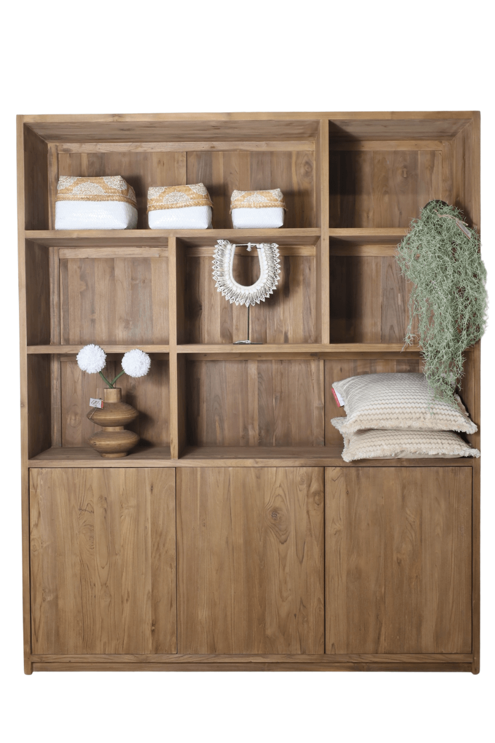 Teak houten vakkenkast 180x40x220 cm Teak houten vakkenkast 180x40x220 cm