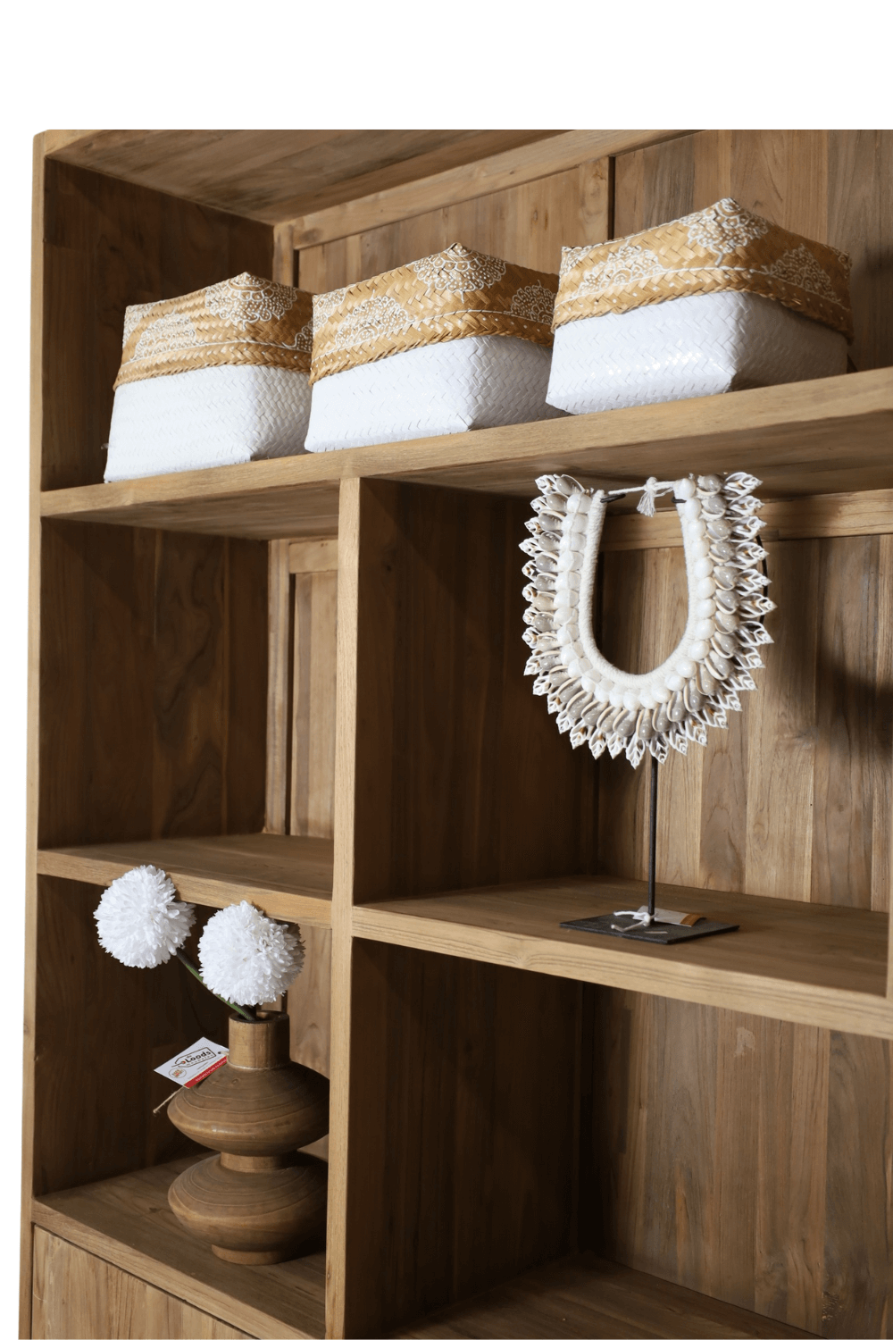 Teak houten vakkenkast 180x40x220 cm Teak houten vakkenkast 180x40x220 cm
