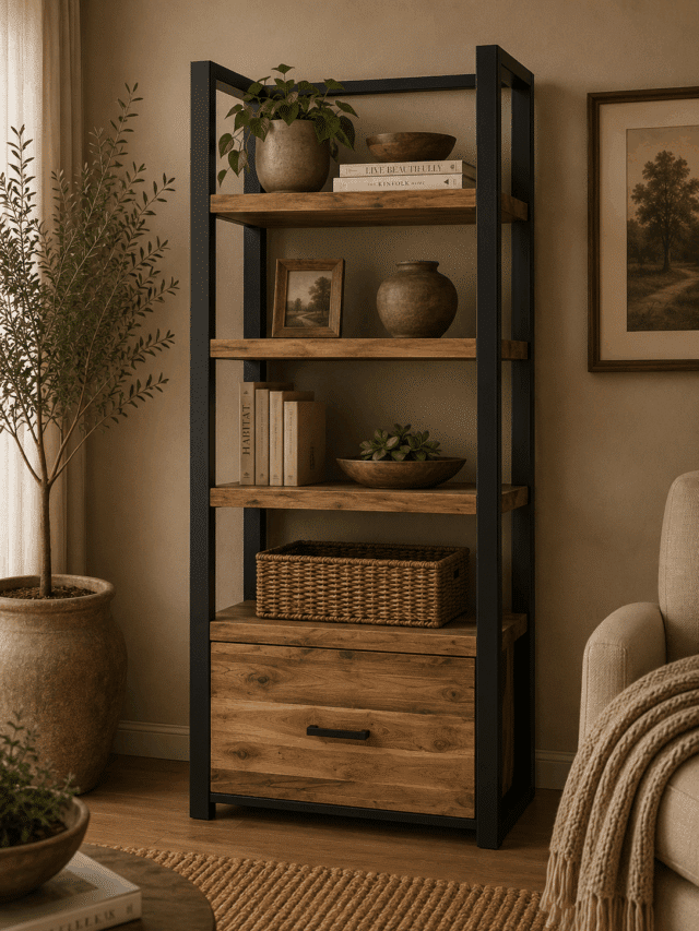 teak houten boeken