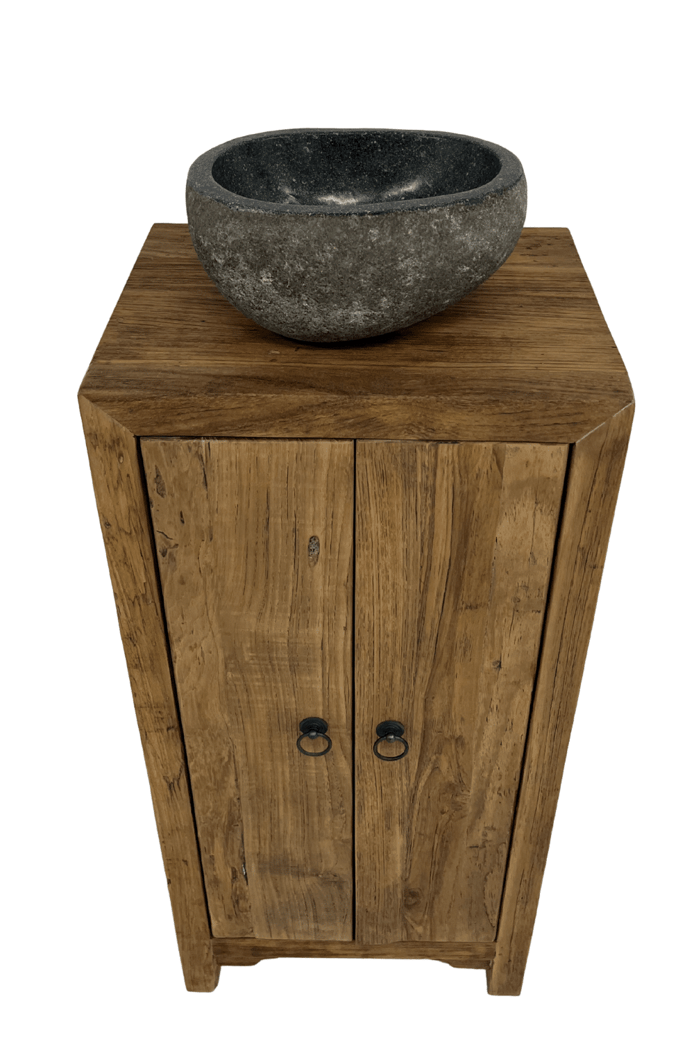 Teak houten landelijk toiletkastje Joy 40x30x85 cm