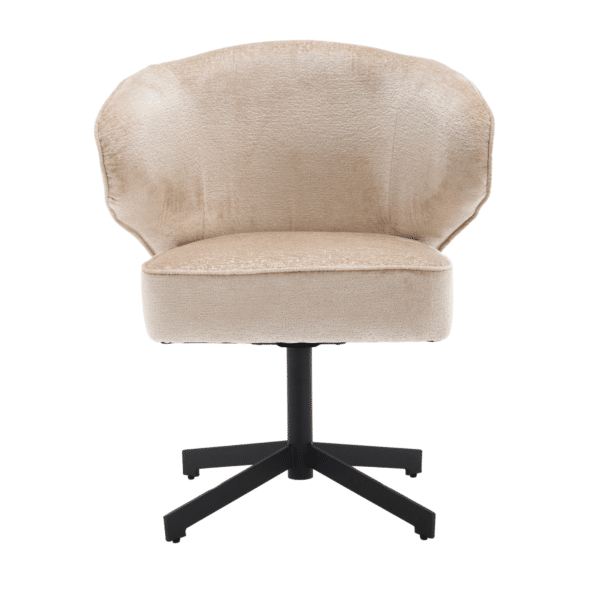 draaibare eetkamerstoel comfortabel beige