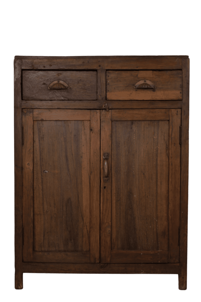 Bruin oud houten kastje 75x35x100 cm