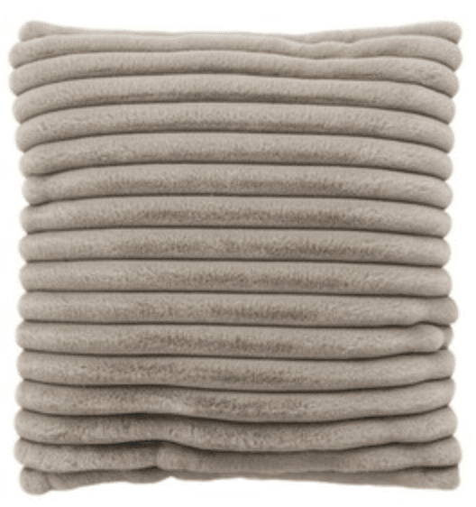 ribstof kussen taupe 45x45 cm