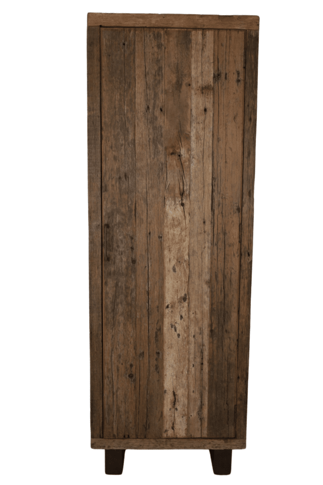 stoere grove houten kledingkast 70x60x200cm
