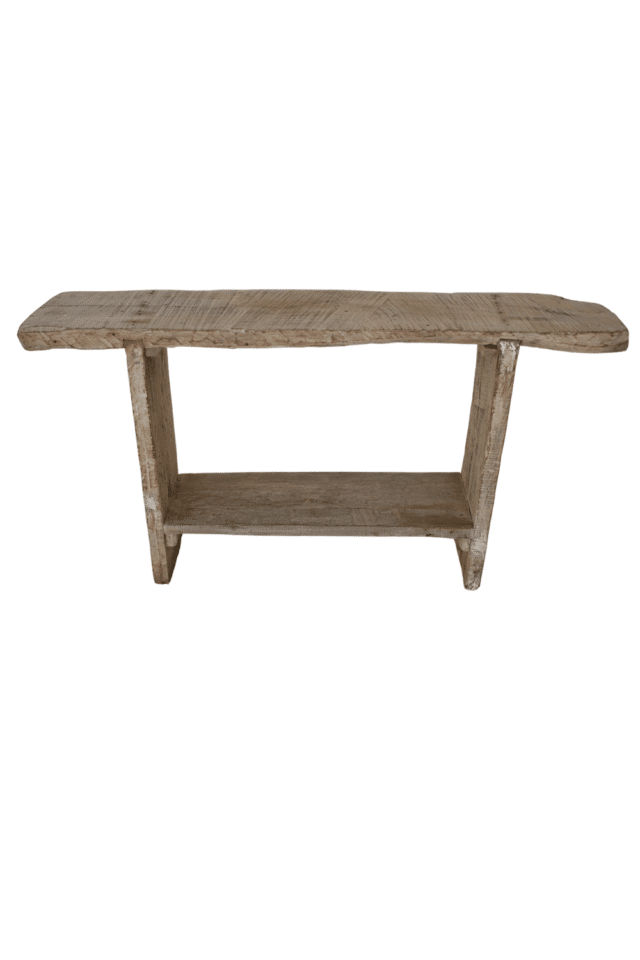Oude side table landelijk grijs 150 cm met onderplank