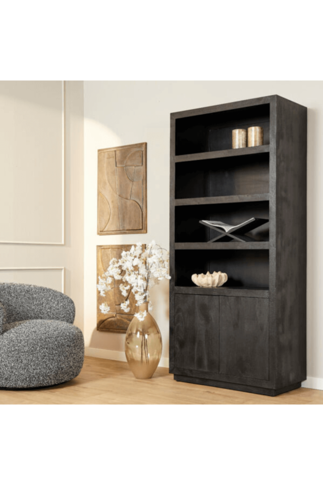 zwarte vakken kast 90 cm