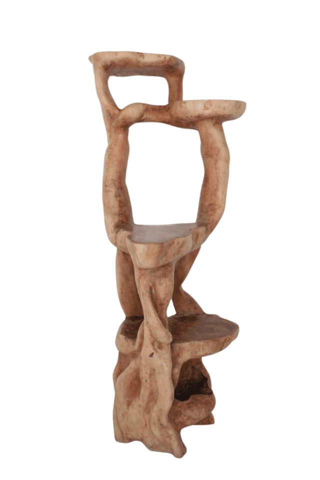 grote etagere van hout platen tafel