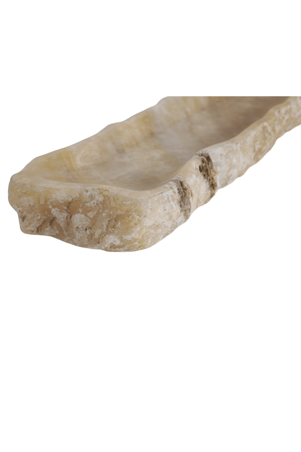 Onyx beige natuurstenen schaal uniek nr1 80x20xcm Onyx beige natuurstenen schaal uniek nr1 80x20xcm