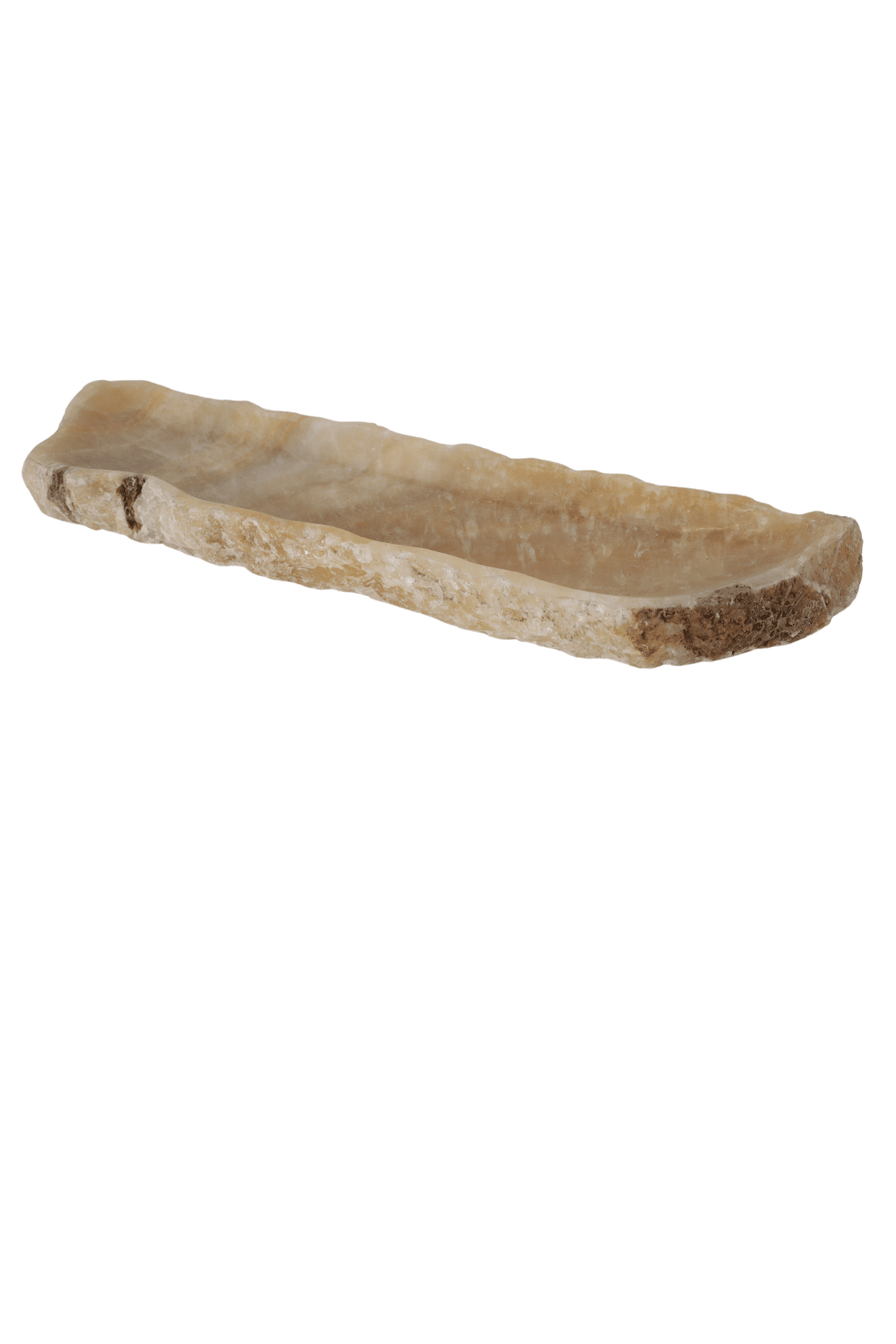 Onyx beige natuurstenen schaal uniek nr1 80x20xcm Onyx beige natuurstenen schaal uniek nr1 80x20xcm