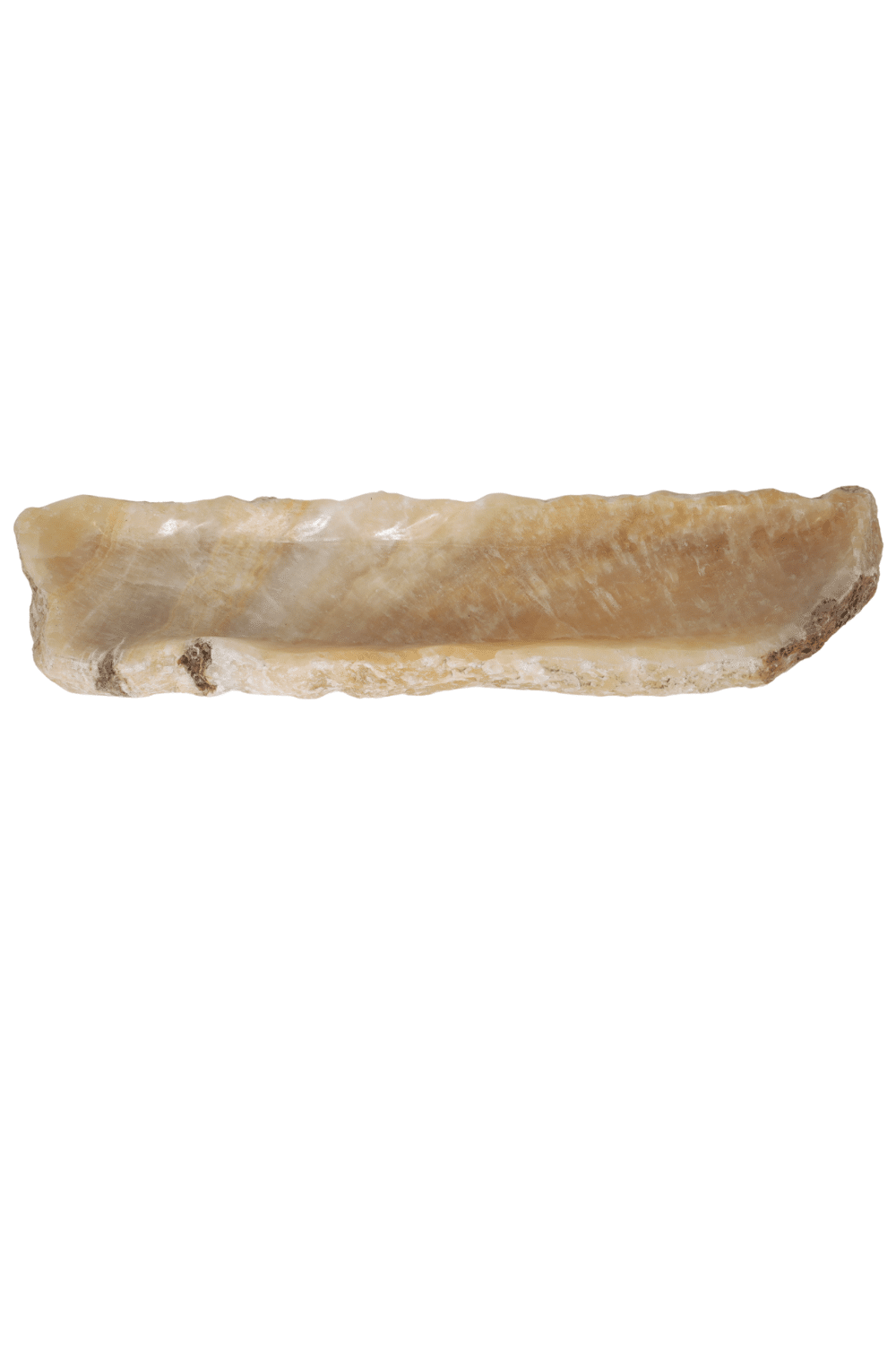 Onix beige natuurstenen schaal uniek nr1 80x20xcm Onix beige natuurstenen schaal uniek nr1 80x20xcm