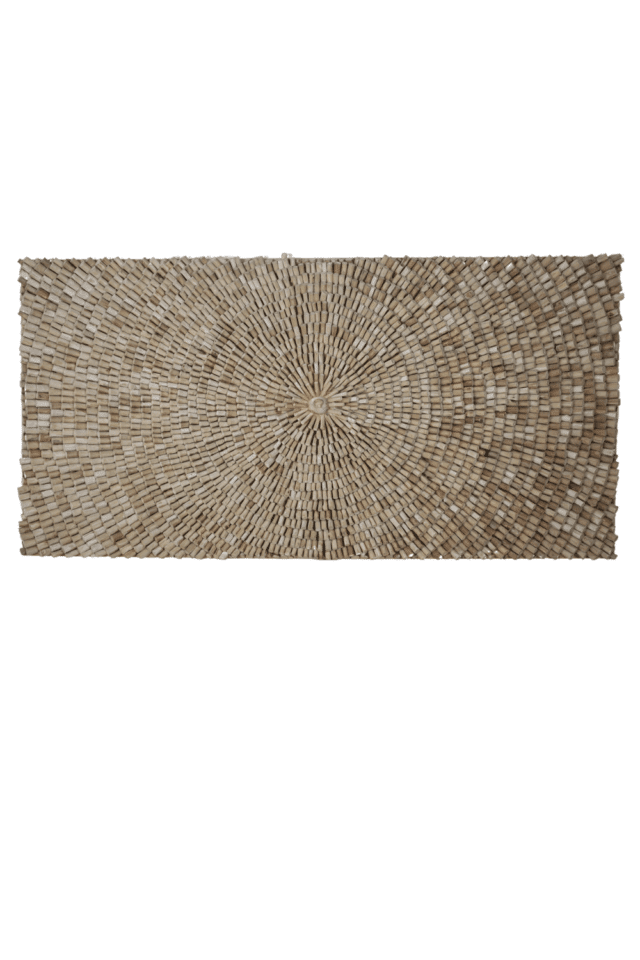 Wanddecoratie schilderij van hout stokjes 244x122x6 cm