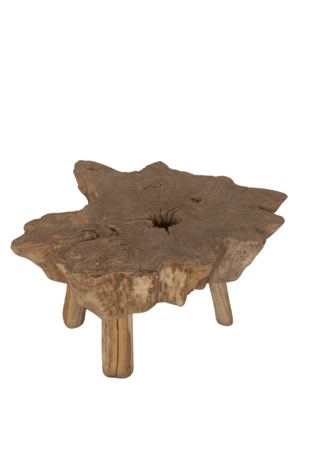 salontafel natuurlijke vorm oud hout teak hout olm oude salontafel