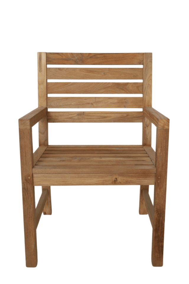 Teakhouten tuinstoel geborsteld