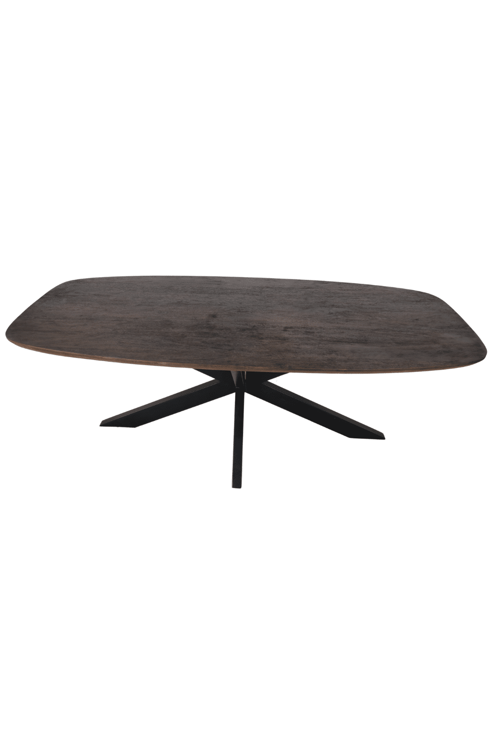 Deens ovale walnoot bruine kleurige eettafel mango hout 220 cm Deens ovale walnoot bruine kleurige eettafel mango hout 220 cm
