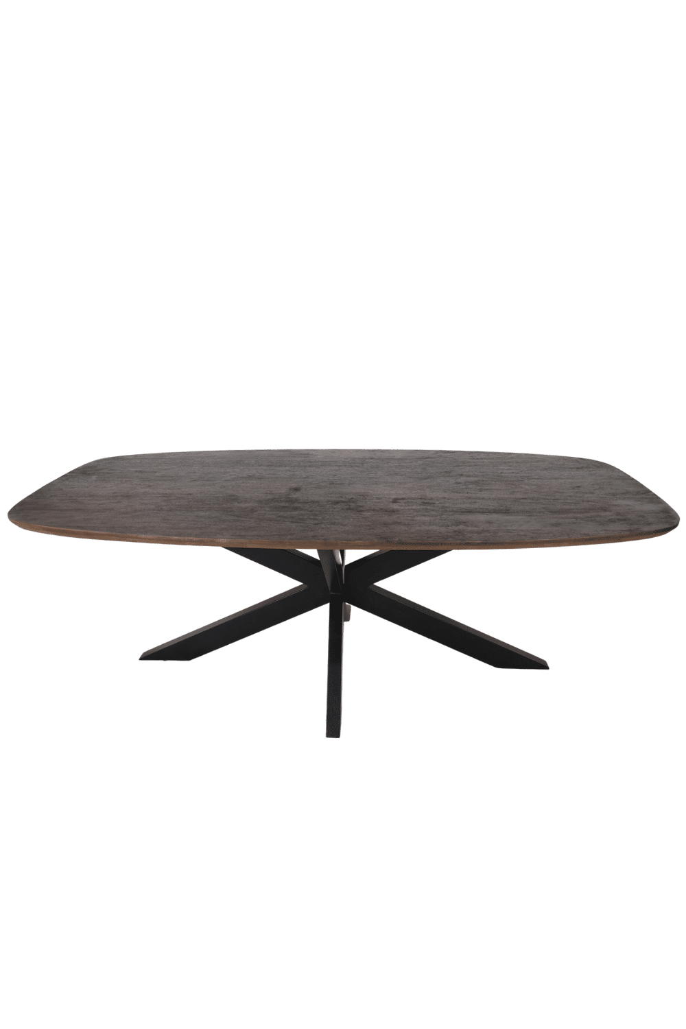 Deens ovale walnoot bruine kleurige eettafel mango hout 220 cm Deens ovale walnoot bruine kleurige eettafel mango hout 220 cm