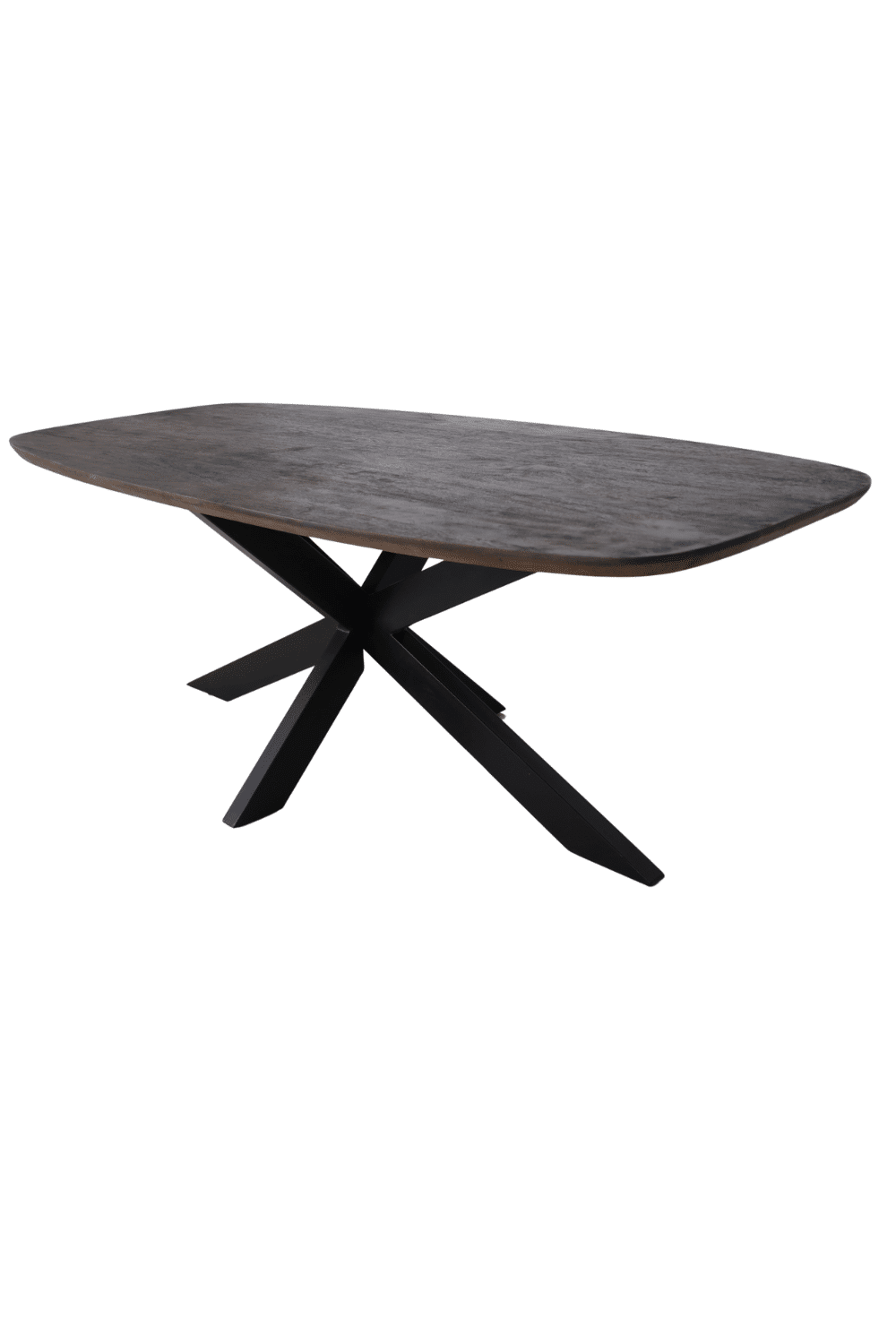 Deens ovale walnoot bruine kleurige eettafel mango hout 220 cm Deens ovale walnoot bruine kleurige eettafel mango hout 220 cm