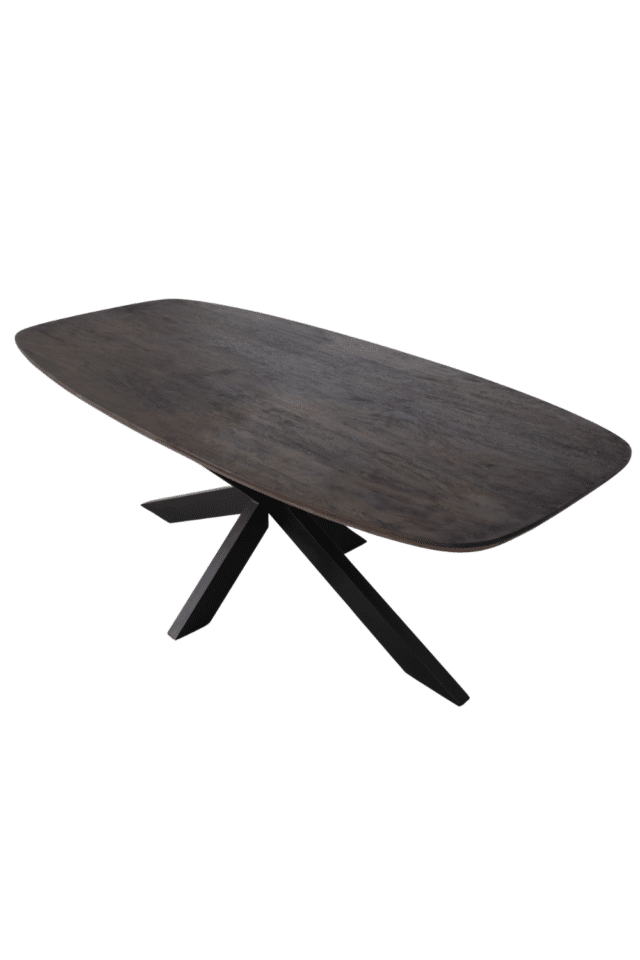 Deens ovale walnoot bruine kleurige eettafel mango hout 220 cm