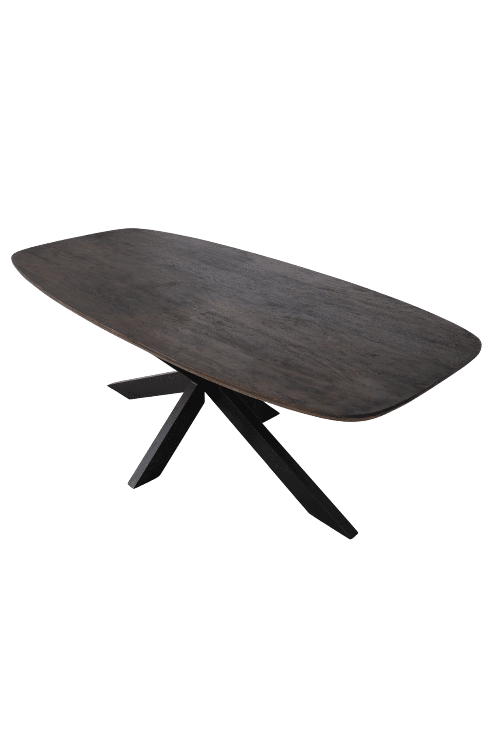 Deens ovale walnoot bruine kleurige eettafel mango hout 220 cm Deens ovale walnoot bruine kleurige eettafel mango hout 220 cm