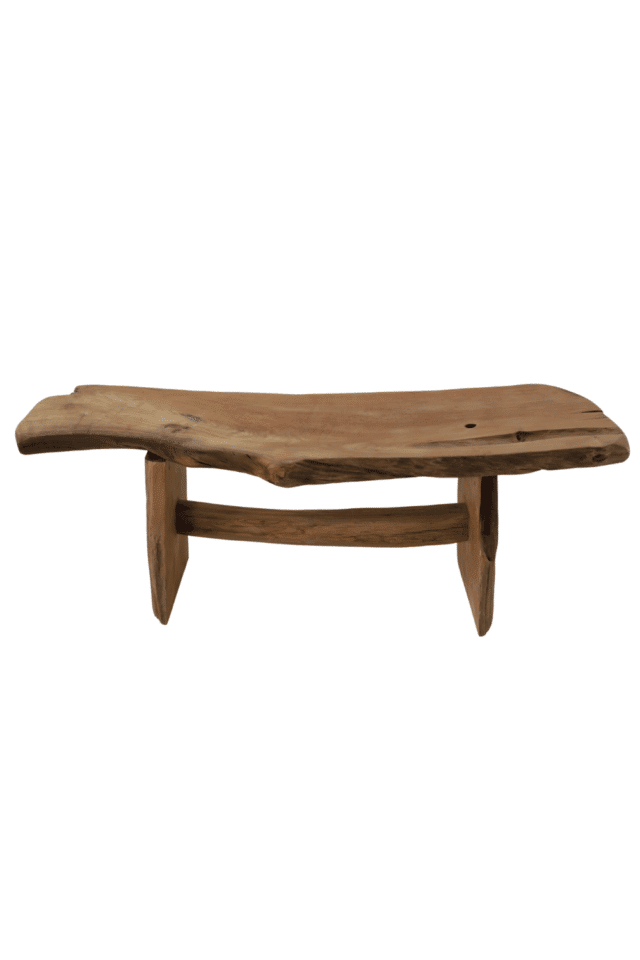 teak houten bankje 117x30x44 cm