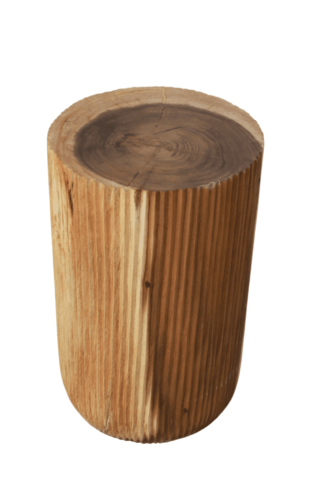 Suar houten bijzettafel of riibbel krukje 35x50