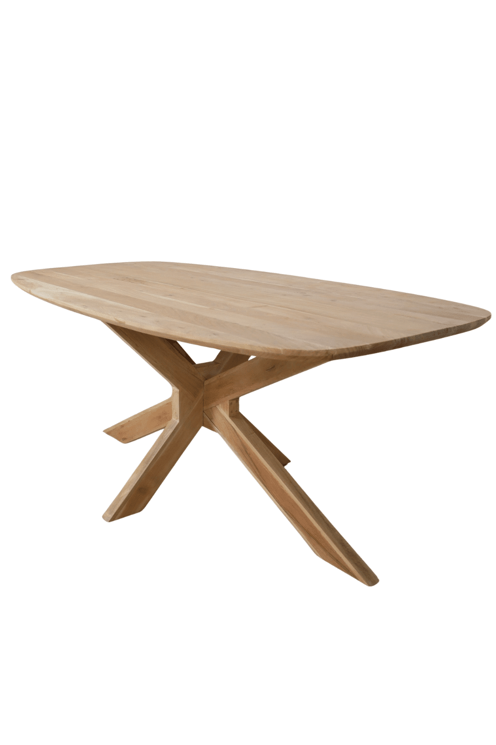 Acacia houten deens ovale eettafel 200x100x3,5 cm