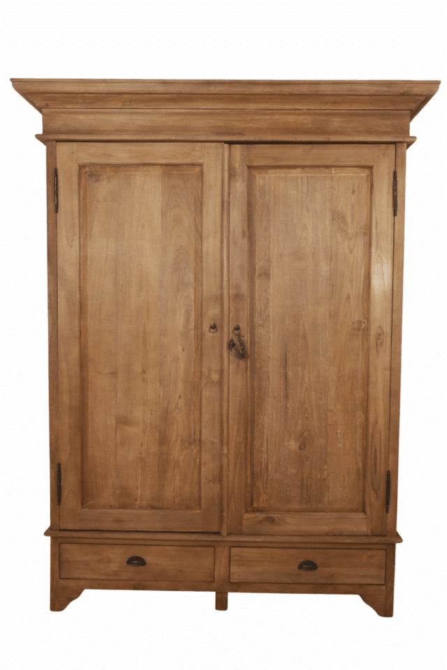 Opbergkast kledingkast met planken teak hout 160x68x210 cm