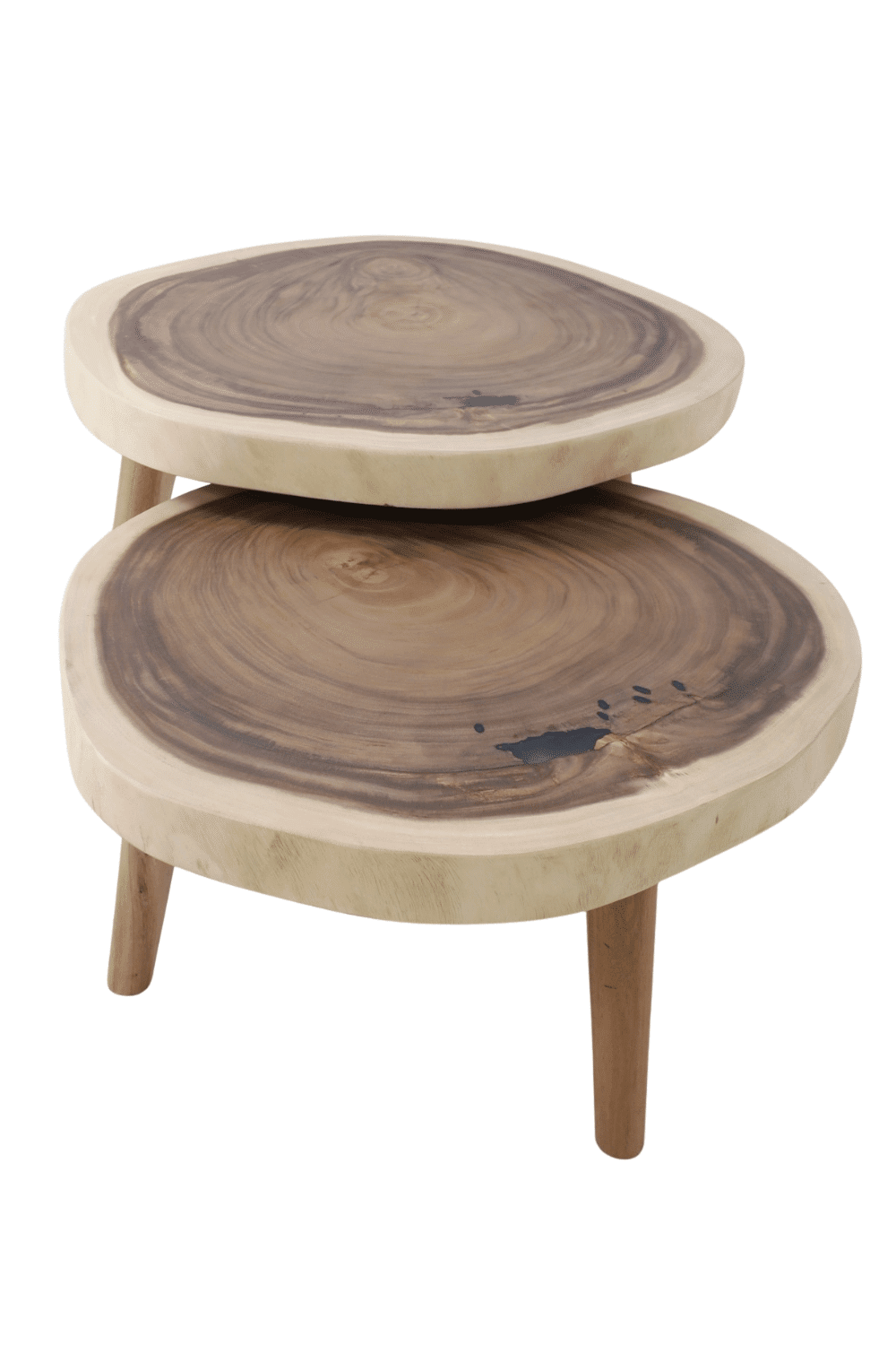 Boomstam schijf salontafel Suar ronde salontafeltjes 80 cm