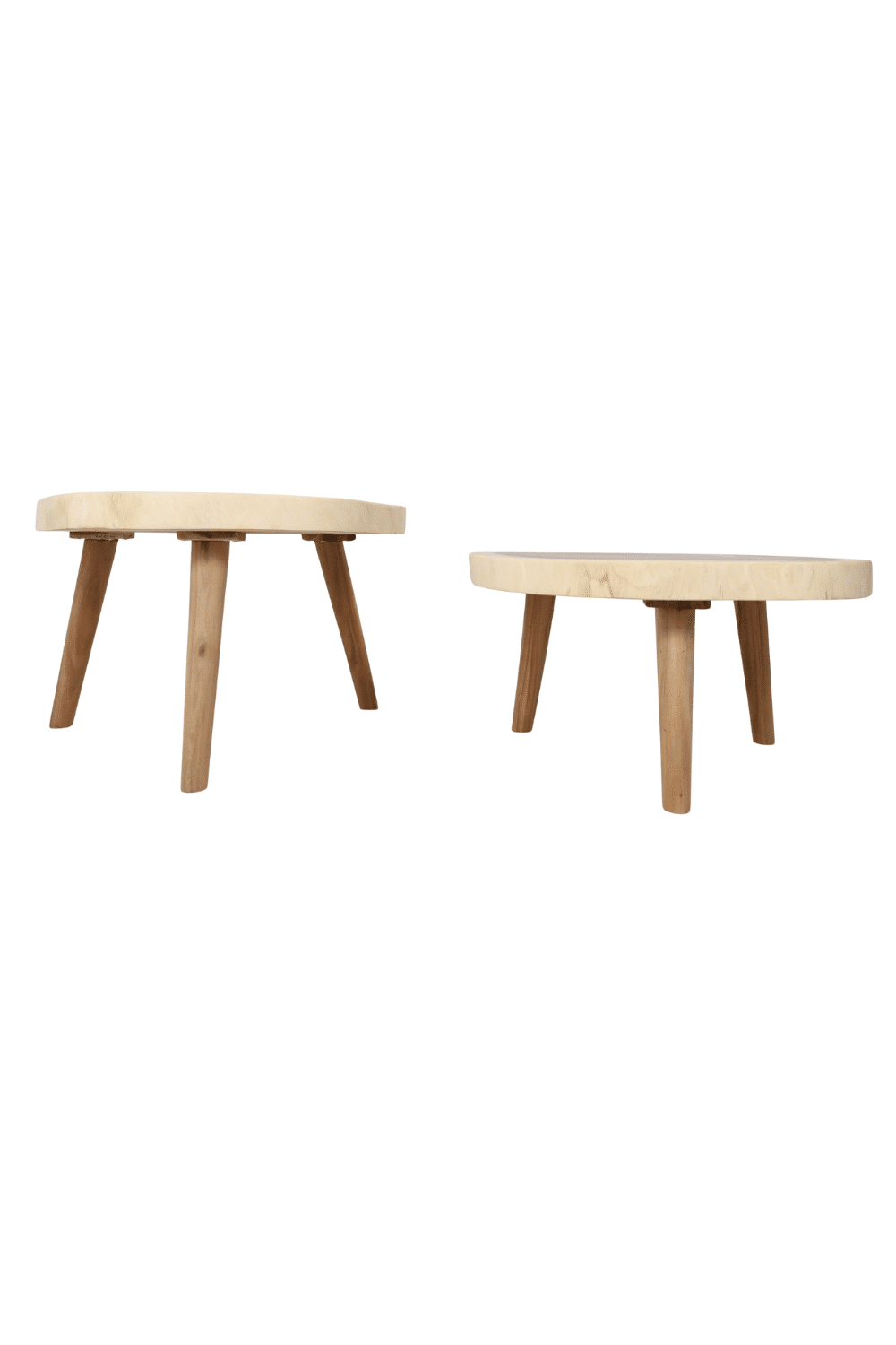 Boomstam schijf salontafel Suar ronde salontafeltjes 80 cm