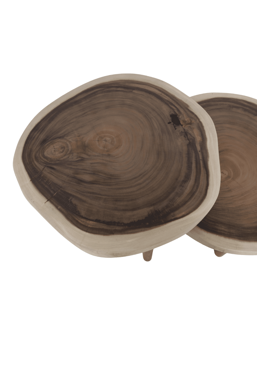 Boomstam schijf salontafel Suar ronde salontafeltjes 80 cm