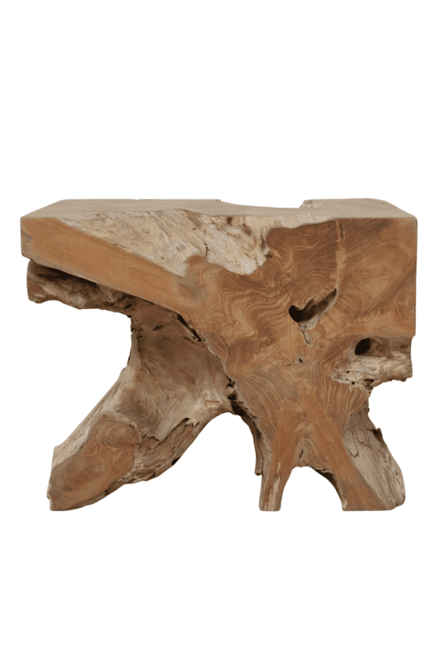 bijzet tafel wortel teak 50x35x40 cm