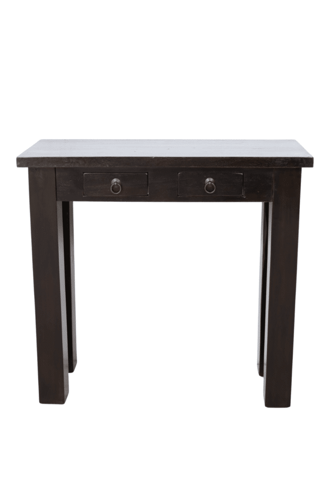 donker bruine sidetable wandtafel koloniaal 80x35x75 cm