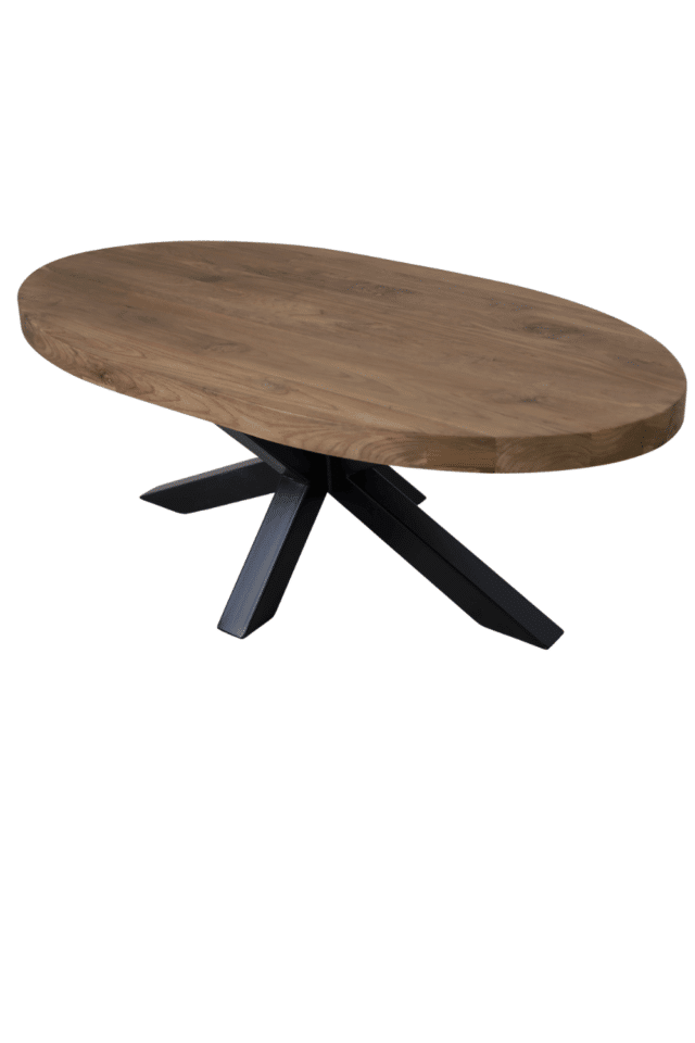 ovale salontafel 120x70 cm teak hout