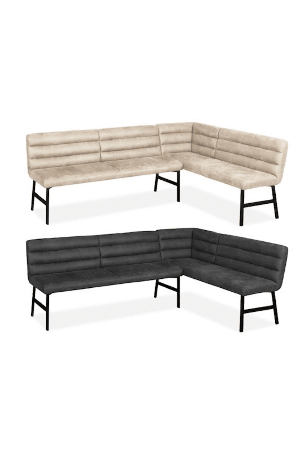 Hoek eetkamerbank wit, grijs, antraciet Hoek eetkamerbank wit, grijs, antraciet